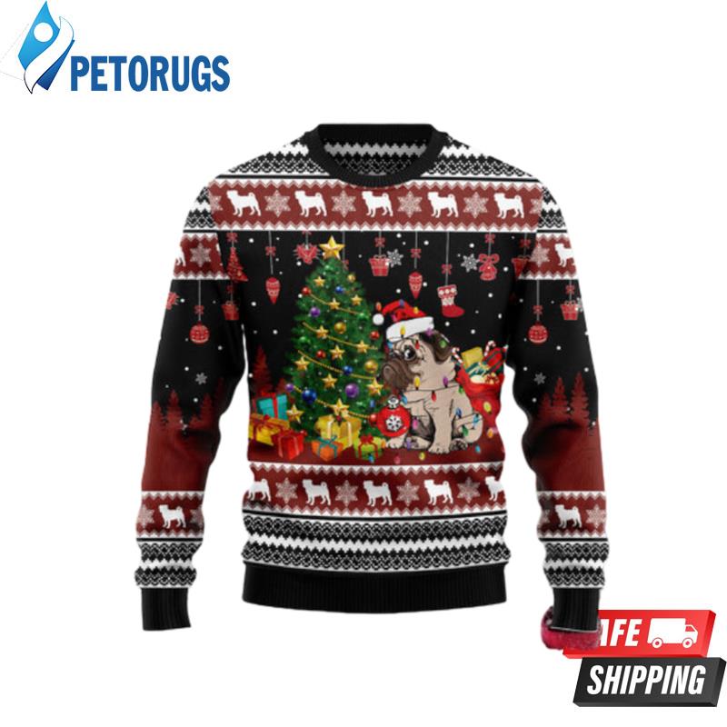 Pug Merry Christmas 2 Ugly Christmas Sweaters