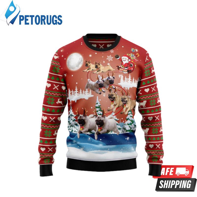 Pug Reindeer Ugly Christmas Sweaters