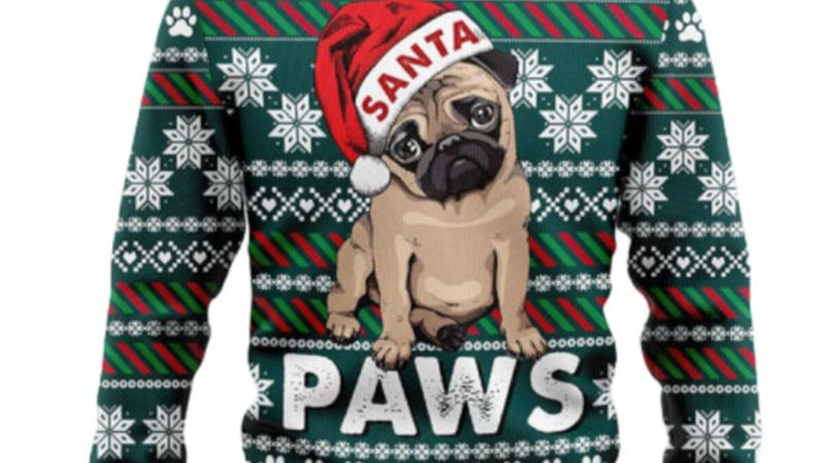 Pug shop christmas sweaters