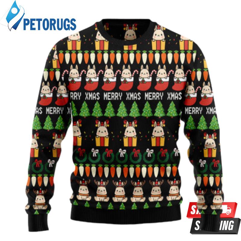 Rabbit Christmas Symbols Ugly Christmas Sweaters