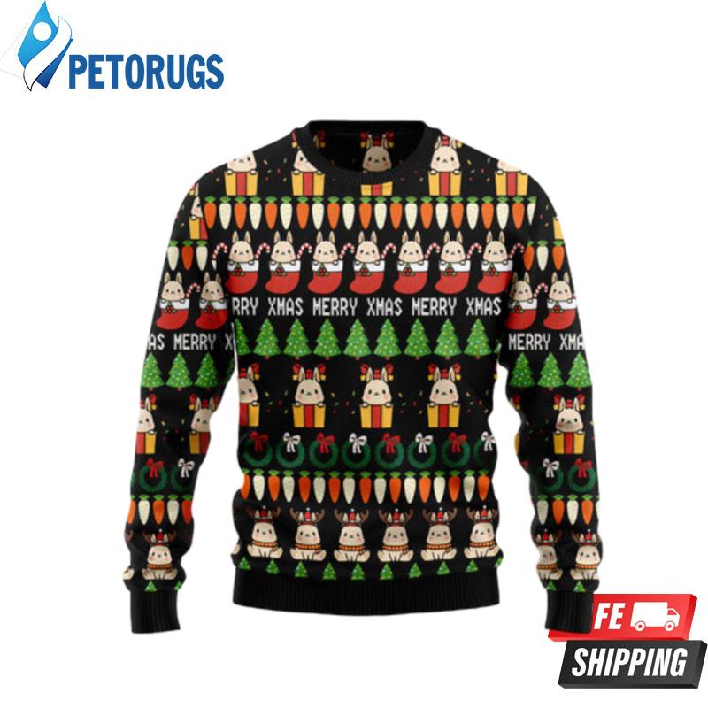 Rabbit Christmas Symbols Ugly Christmas Sweaters