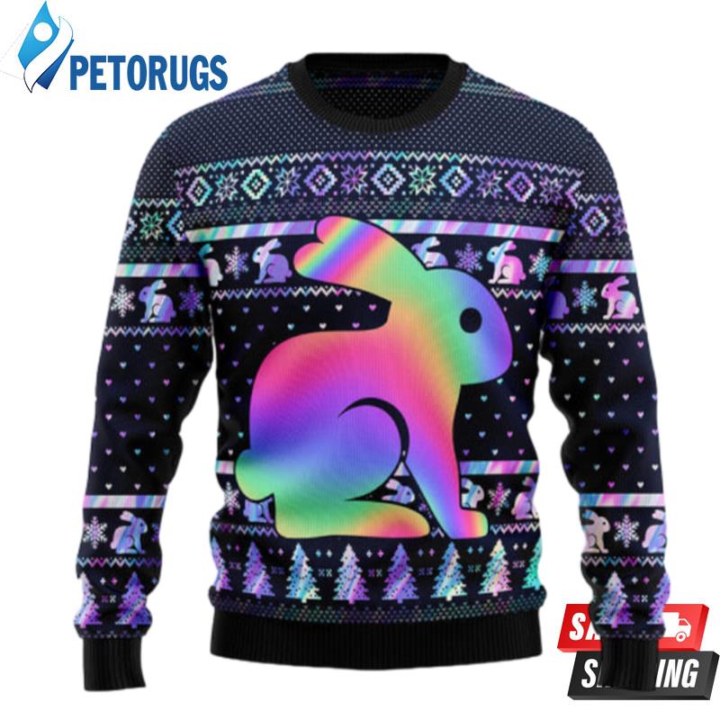 Rabbit Hologram Ugly Christmas Sweaters