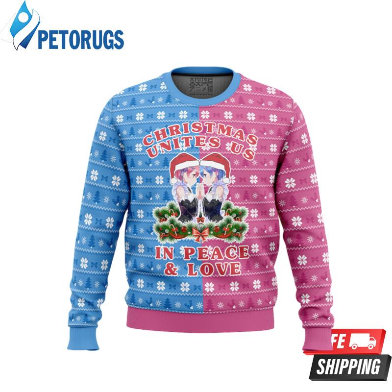 Re Zero Ram and Rem Christmas Ugly Christmas Sweaters