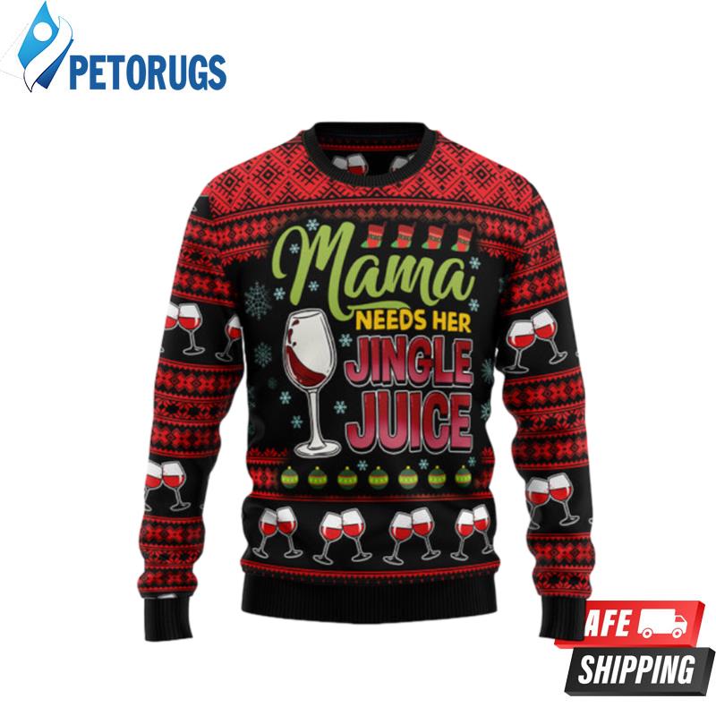 Red Wine Mama Ugly Christmas Sweaters