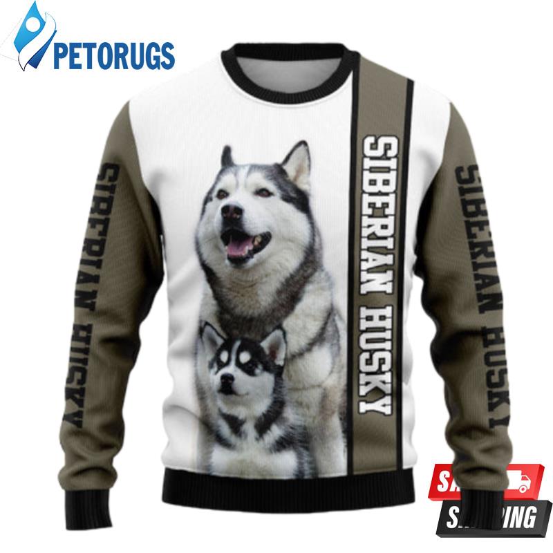 Rescued Siberian Husky Ugly Christmas Sweaters