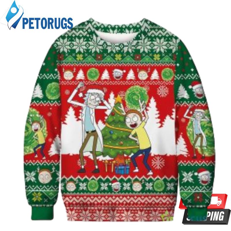 Rick And Morty Dancing Christmas Ugly Christmas Sweaters