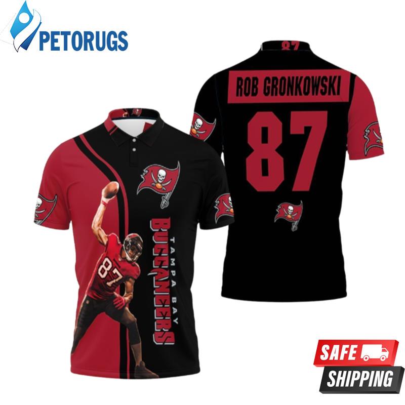 Rob Gronkowski 87 Tampa Bay Buccaneers Super Bowl 2021 Nfc South Division Champions Polo Shirts