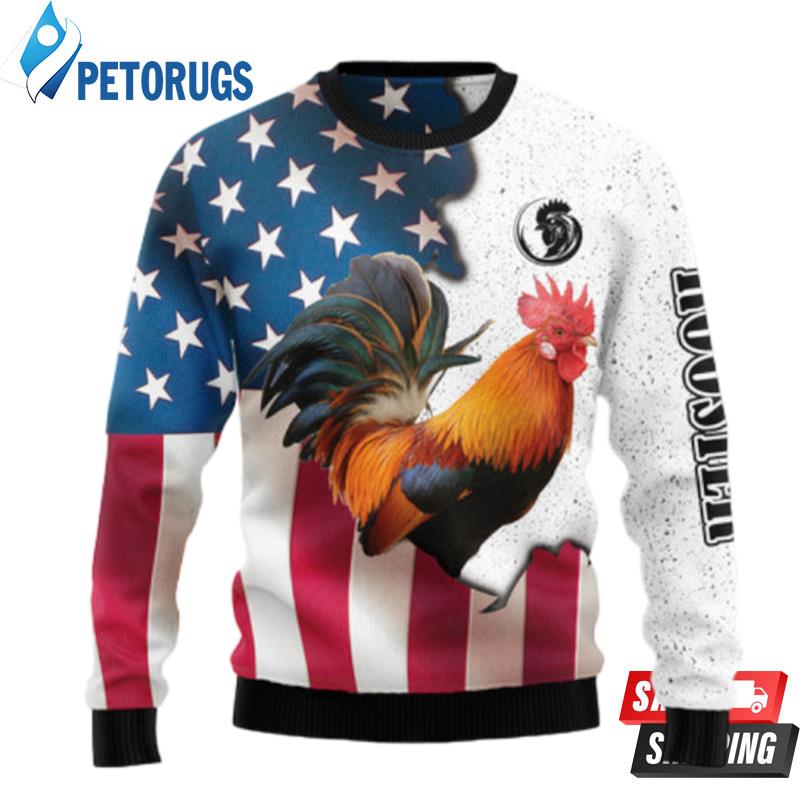 Rooster Usa Ugly Christmas Sweaters