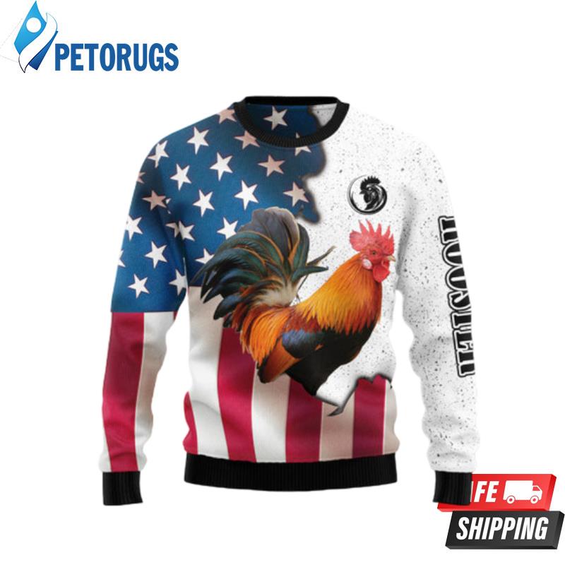 Rooster Usa Ugly Christmas Sweaters