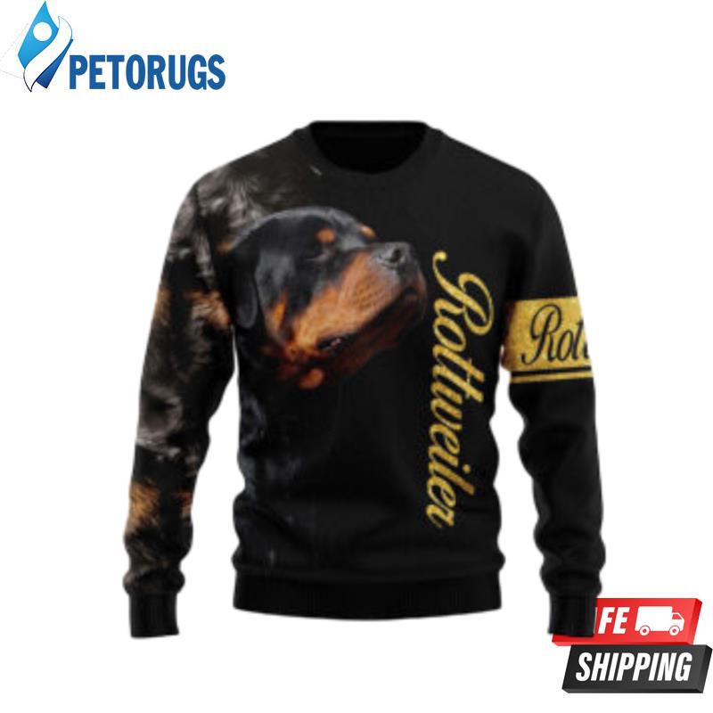 Rottweiler Half Cool Dog Lover Ugly Christmas Sweaters