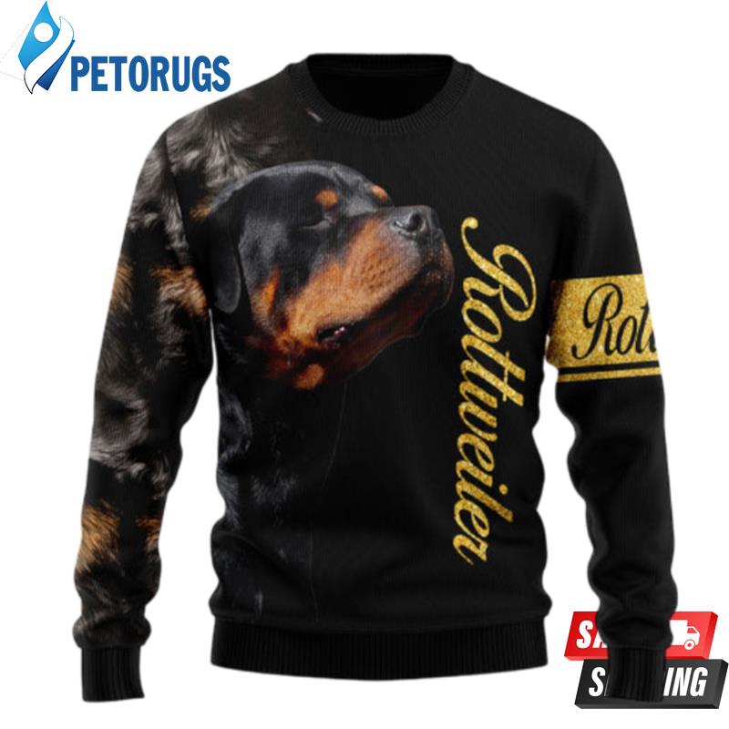 Rottweiler Half Cool Ugly Christmas Sweaters