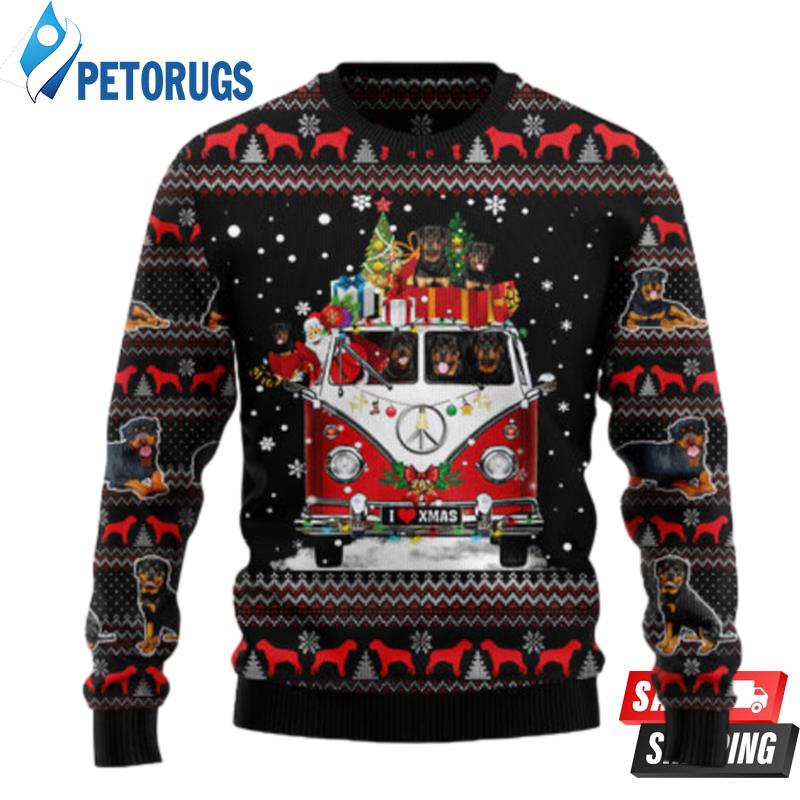 Rottweiler I Love Xmas Ugly Christmas Sweaters