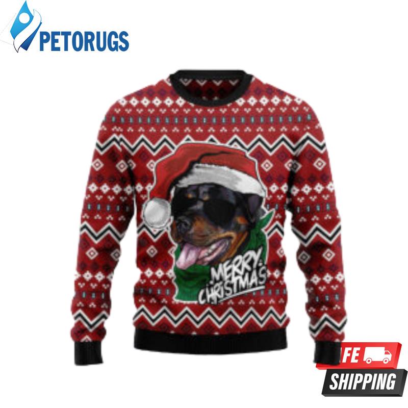 Rottweiler Merry Christmas Dog Lover Ugly Christmas Sweaters