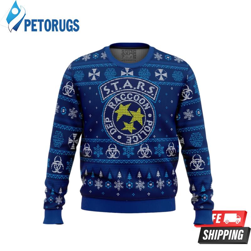 STARS Racoon City Police Resident Evil Ugly Christmas Sweaters