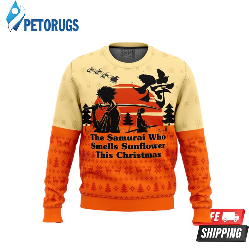 Samurai Champloo The Samurai Who Smells Sunflower This Christmas Ugly Christmas Sweaters