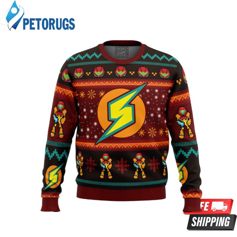 Samus Metroid Ugly Christmas Sweaters