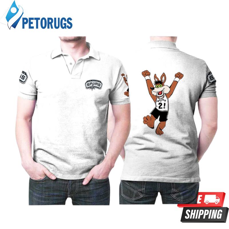 San Antonio Basketball Classic Mascot Logo Gift For Antonio Fans White Polo Shirts
