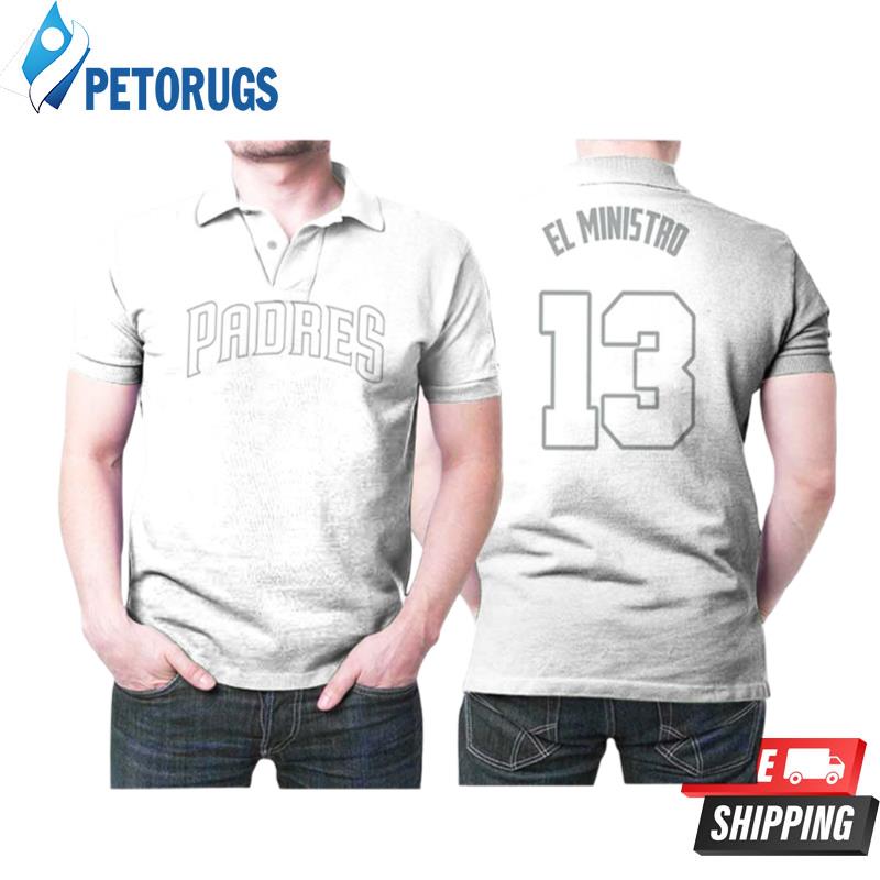 San Diego Padres Manny Machado 13 El Ministro Majestic Players Weekend Player White 2019 Style Polo Shirts