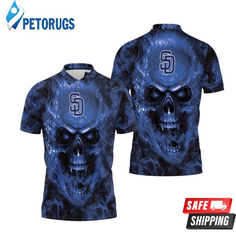 San Diego Padres Mlb Fans Skull Polo Shirts