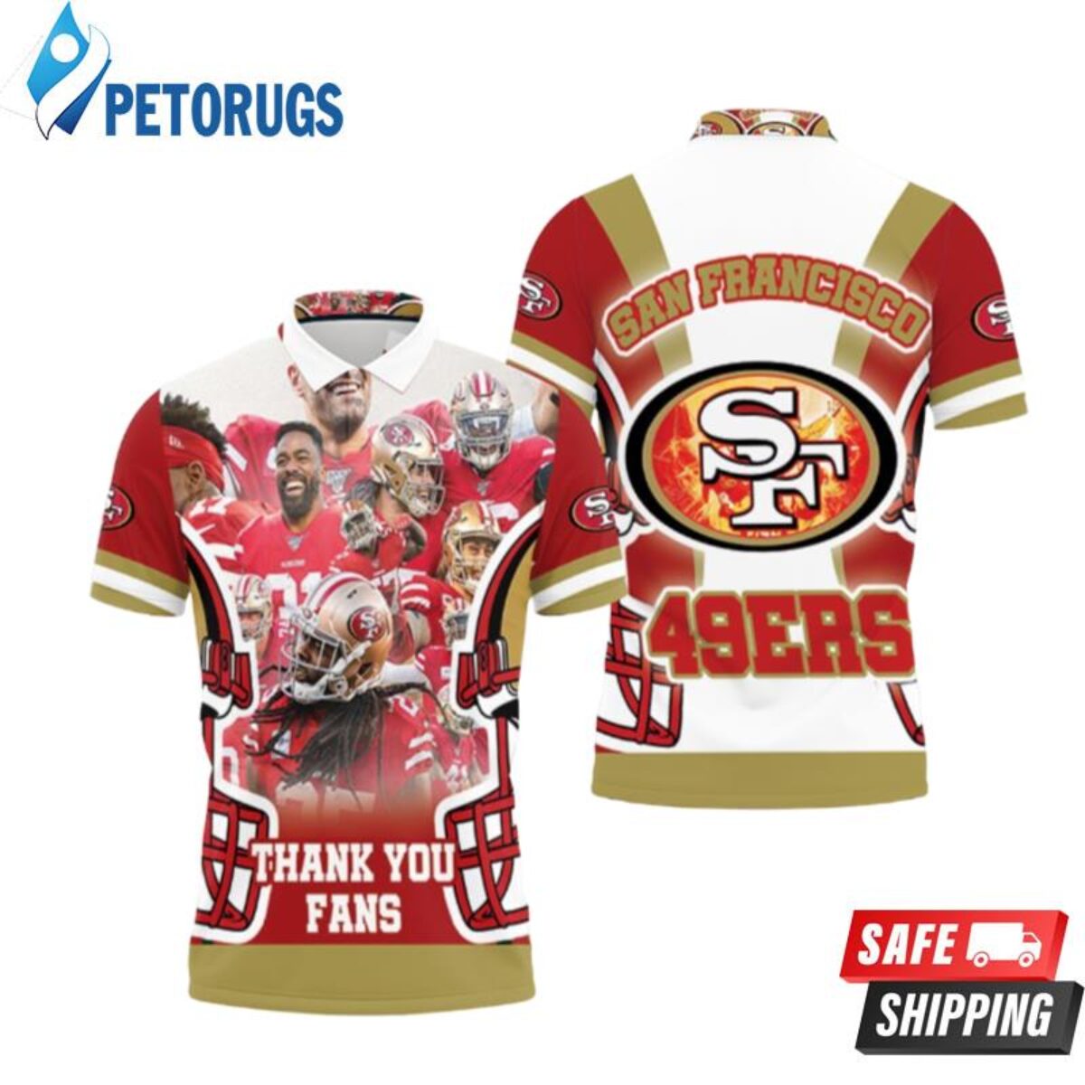 San Francisco 49ers 2021 Thank You Fan Polo Shirts - Peto Rugs