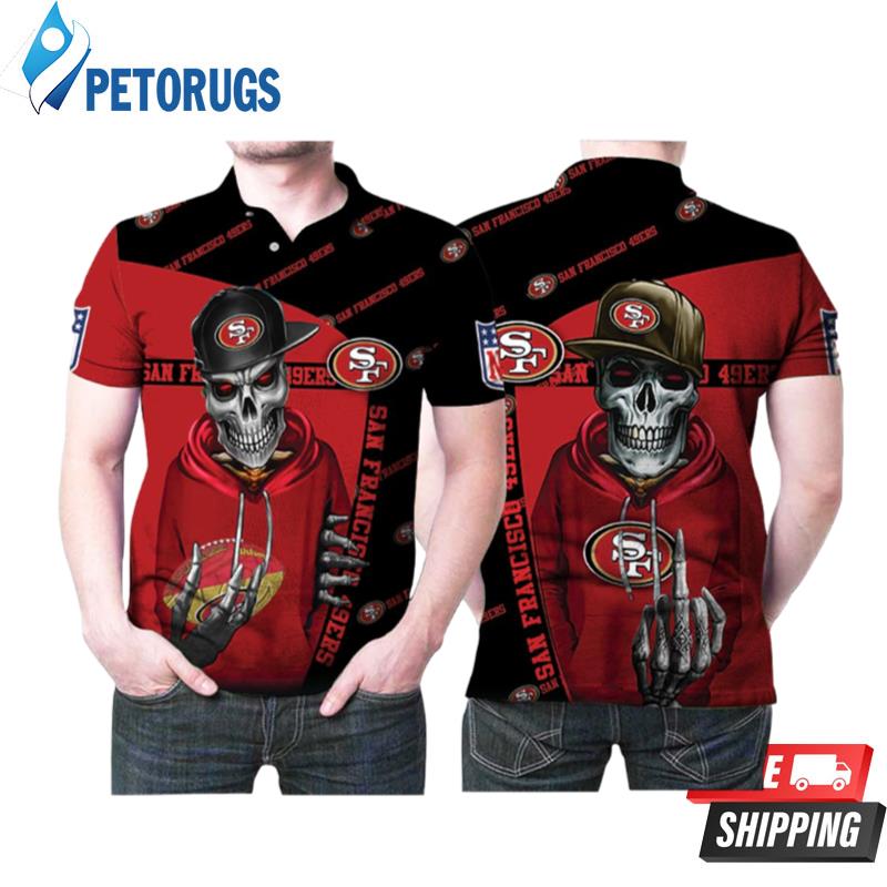 San Francisco 49ers Hip Hop Skull Snapback Logo Polo Shirts