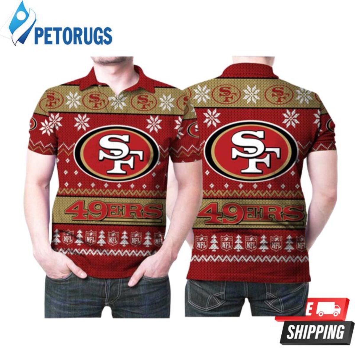 NFL San Francisco 49ers New Season Design Knitted Christmas 3D