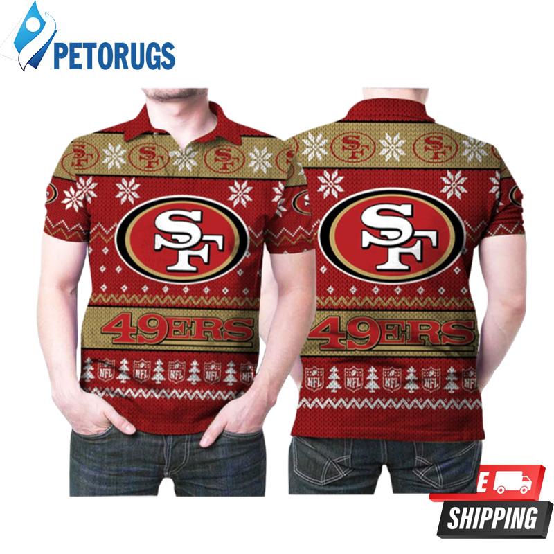 San Francisco 49ers Logo Nfl Ugly Christmas Polo Shirts