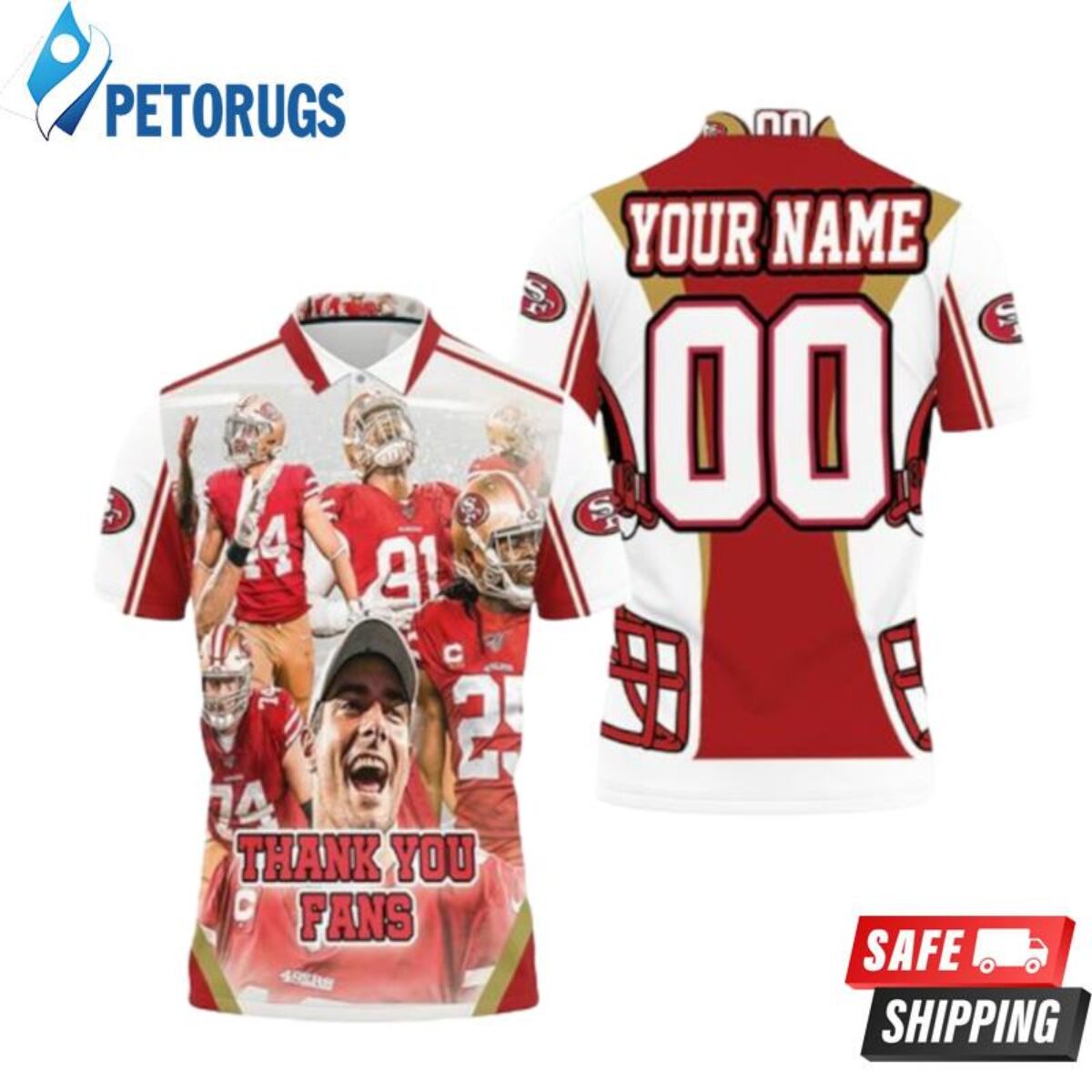 San Francisco 49ers 2021 Thank You Fan Polo Shirts - Peto Rugs