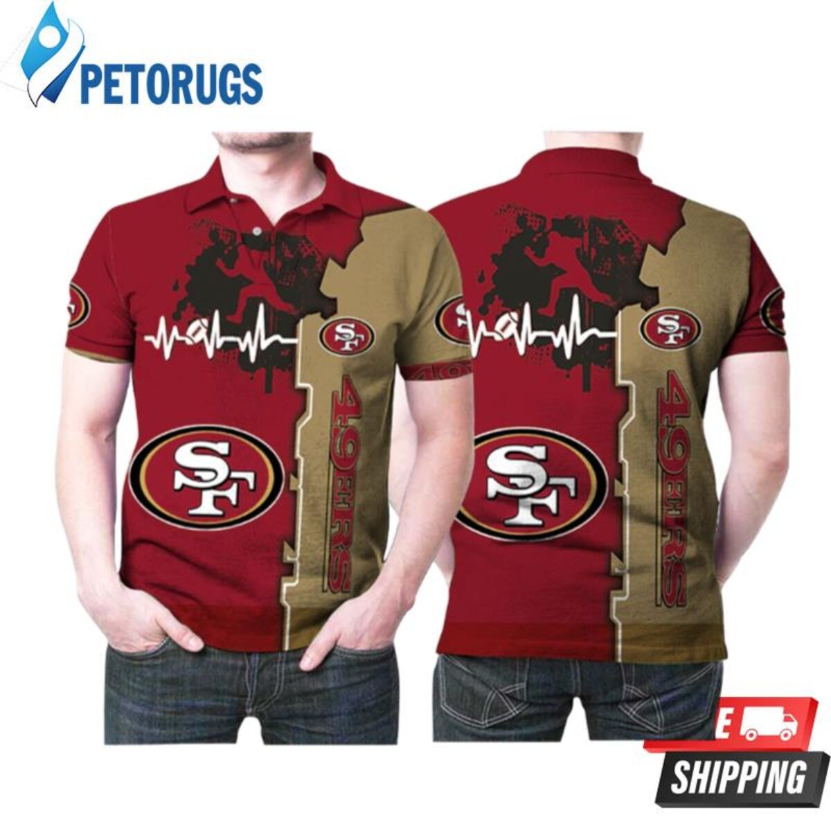 San Francisco 49ers Nfl American Football Logo Team Polo Shirts - Peto Rugs