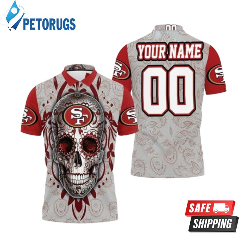 San Francisco 49ers Sugar Skull For Fans Personalized Polo Shirts