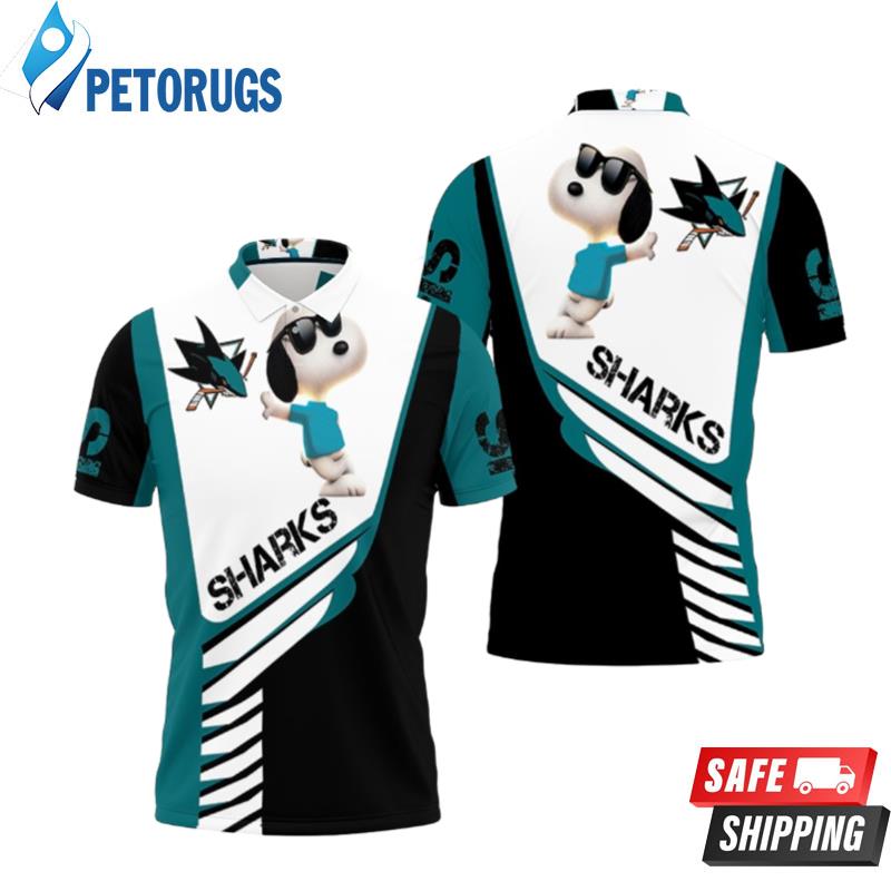 San Jose Sharks Snoopy For Fans Polo Shirts