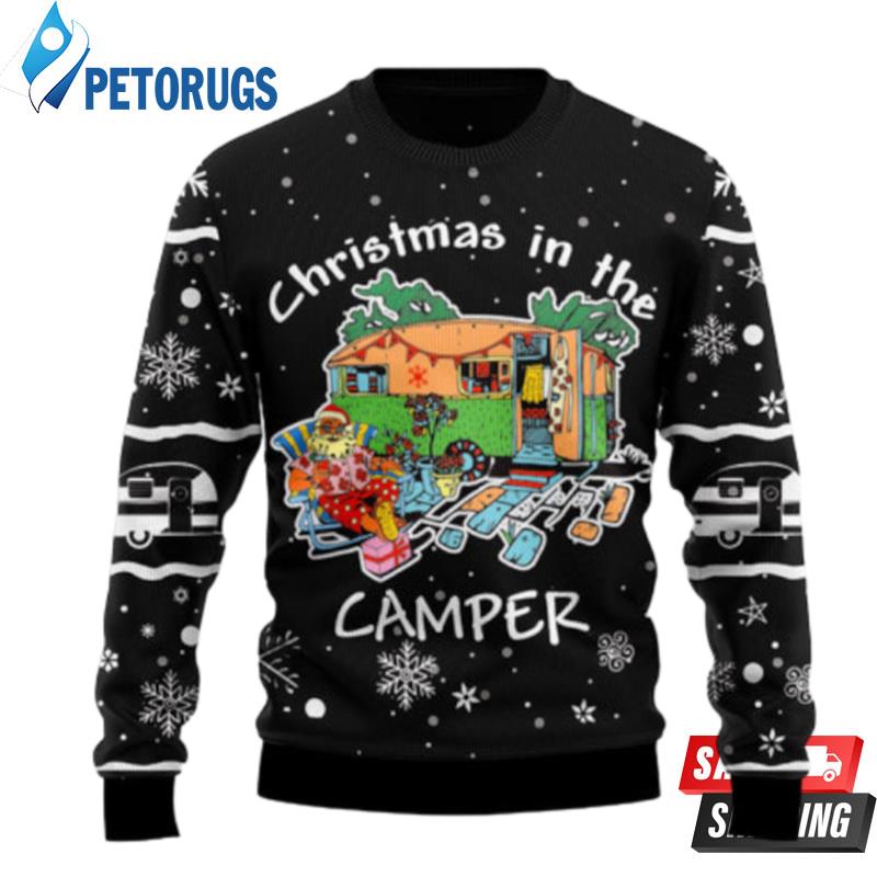 Santa Camping Ugly Christmas Sweaters