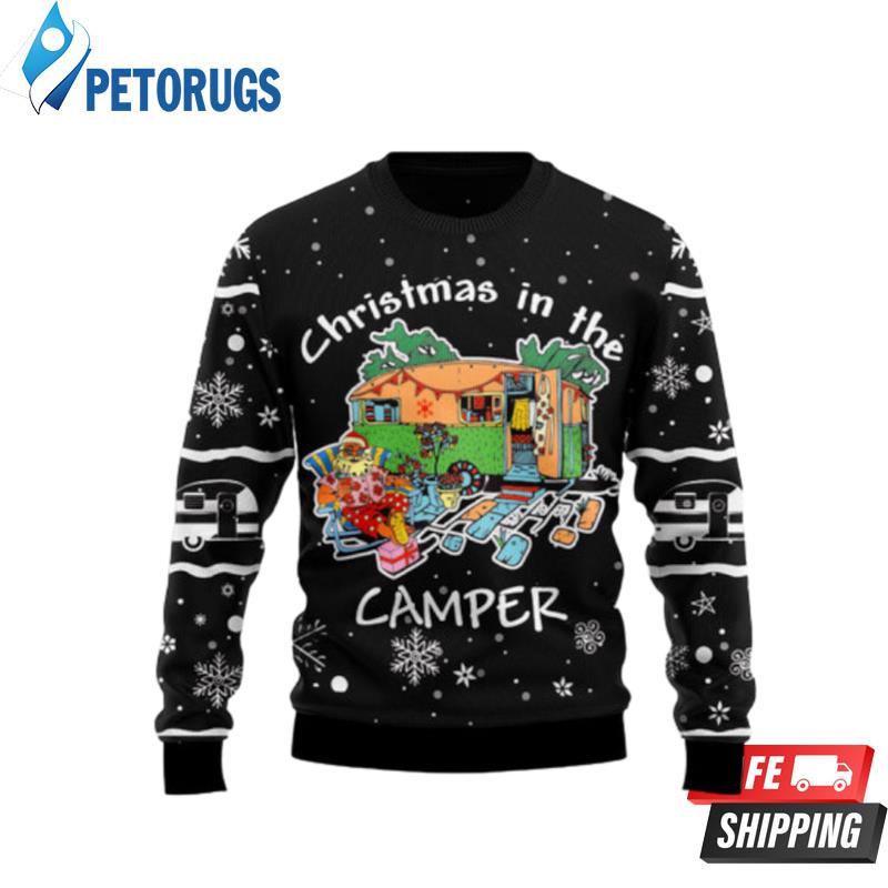 Santa Camping Ugly Christmas Sweaters