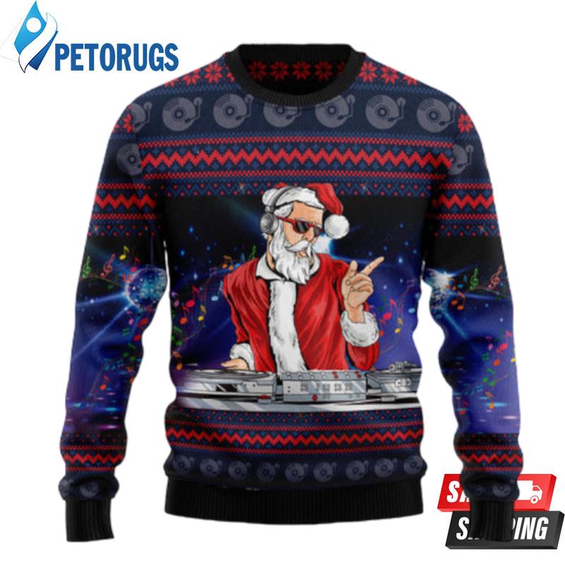 Santa Claus Dance Night Party Ugly Christmas Sweaters