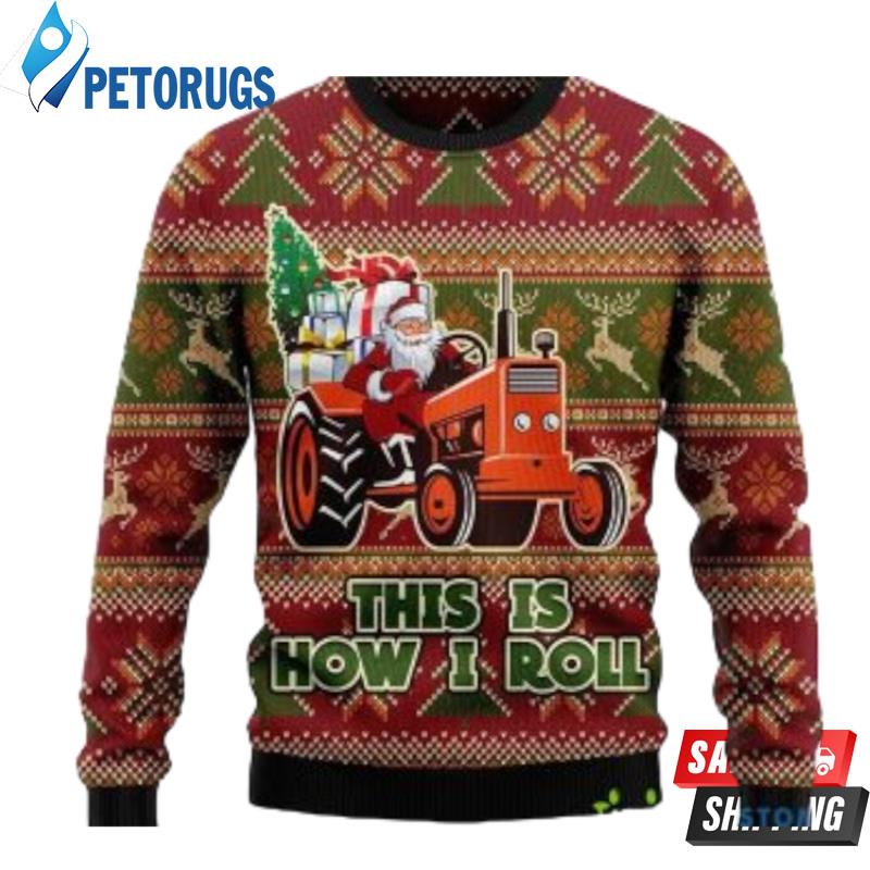 Santa Claus Drive Truck Christmas Ugly Christmas Sweaters