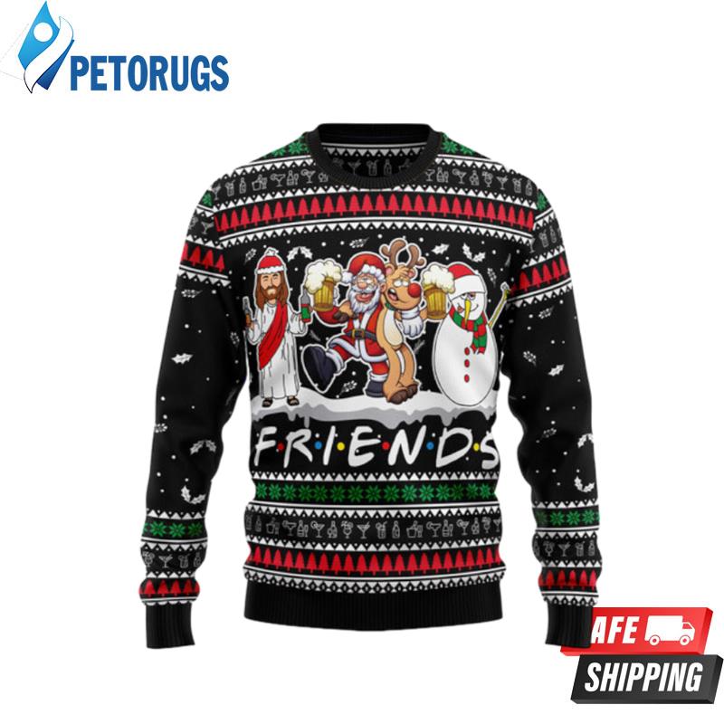 Santa Claus Jesus Friend Ugly Christmas Sweaters