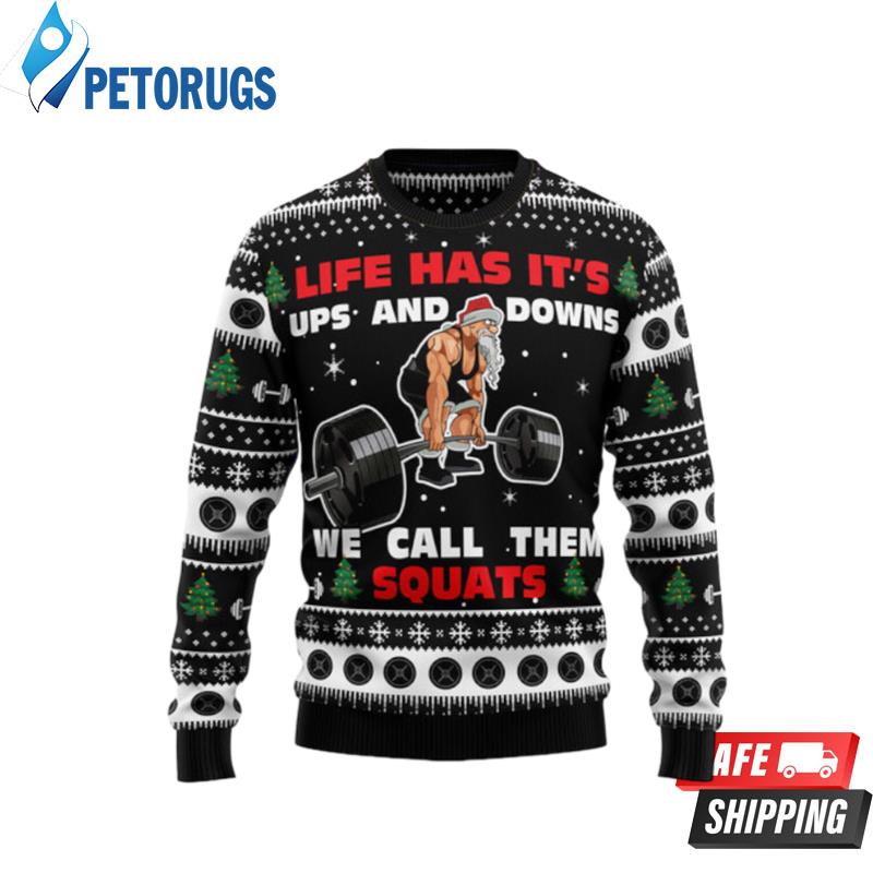 Santa Claus Love Gym Ugly Christmas Sweaters