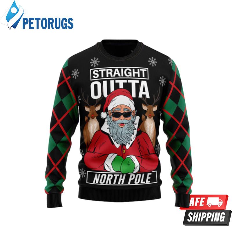 Santa Claus Straight Outta North Pole Ugly Christmas Sweaters