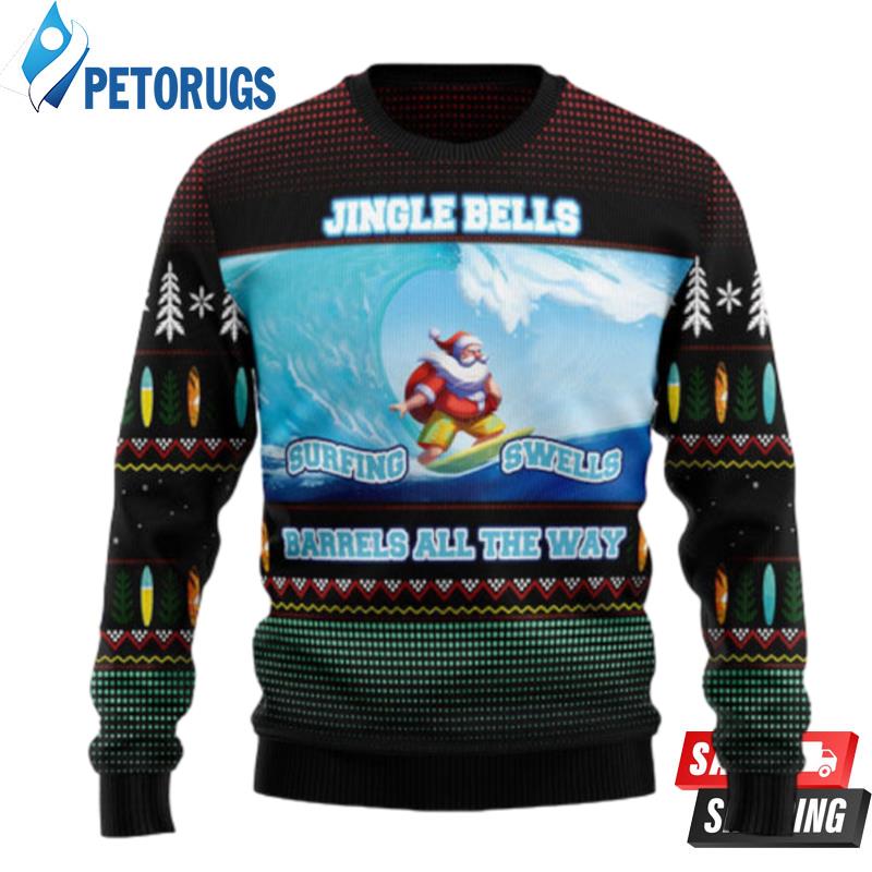 Santa Claus Surfing Ty210 Ugly Christmas Sweaters