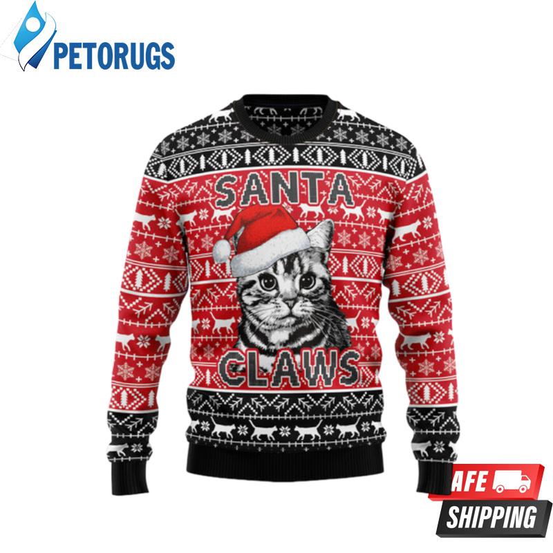 Santa Claws Cat Ugly Christmas Sweaters