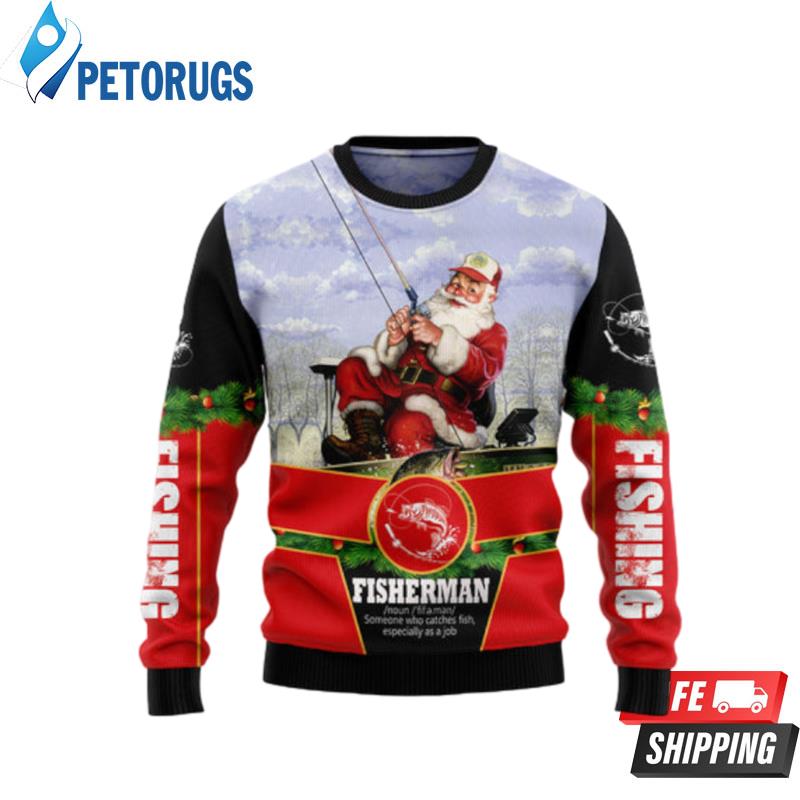 Santa Fisherman Ugly Christmas Sweaters