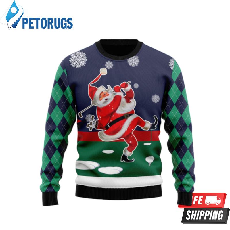 Santa Golfer Ugly Christmas Sweaters