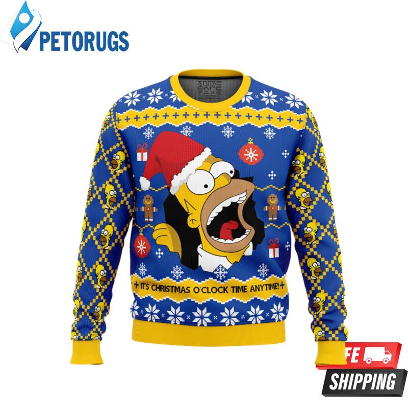 Santa Homer The Simpsons Ugly Christmas Sweaters