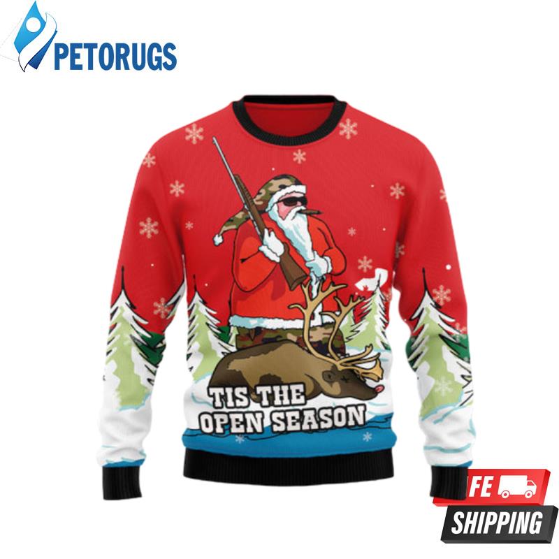 Santa Hunting Ugly Christmas Sweaters