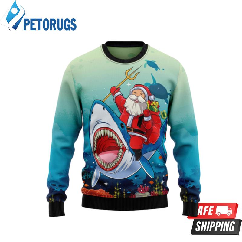Santa Shark Ugly Christmas Sweaters