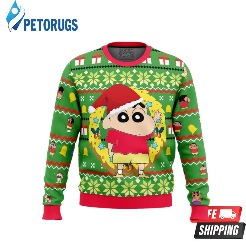 Santa Shinnosuke Crayon Shin-chan Ugly Christmas Sweaters