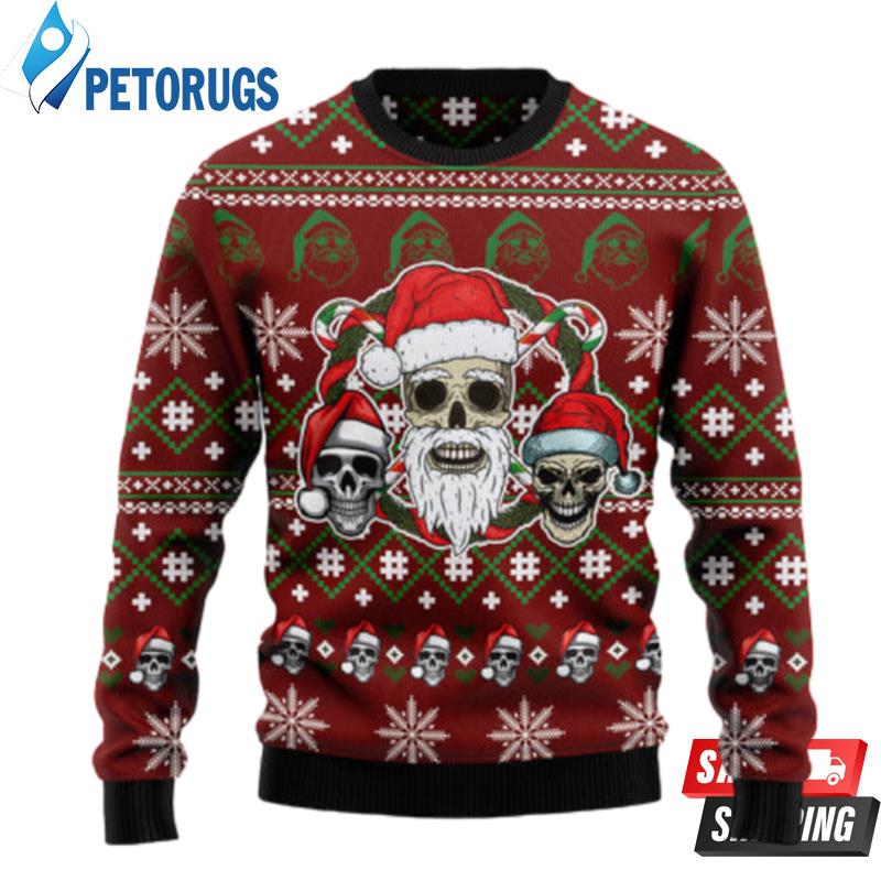 Santa on sale skull sweater