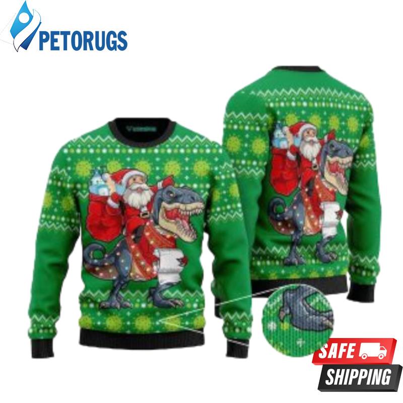 Santa Tree Rex Ugly Christmas Sweaters