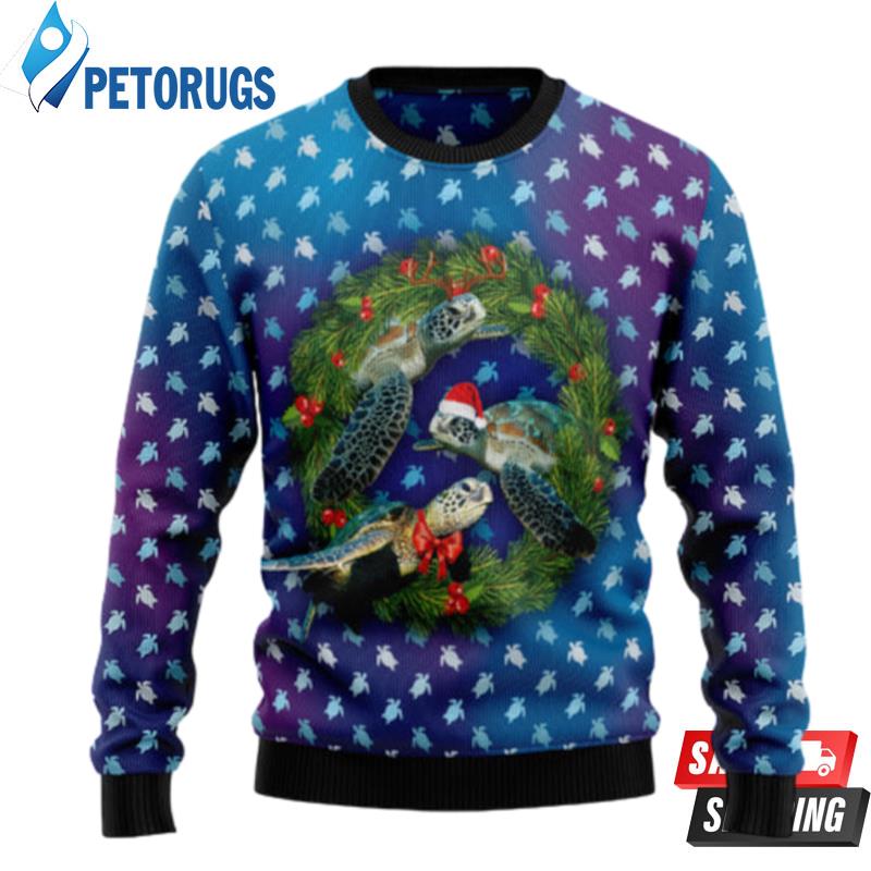 Santa Turtle Ugly Christmas Sweaters