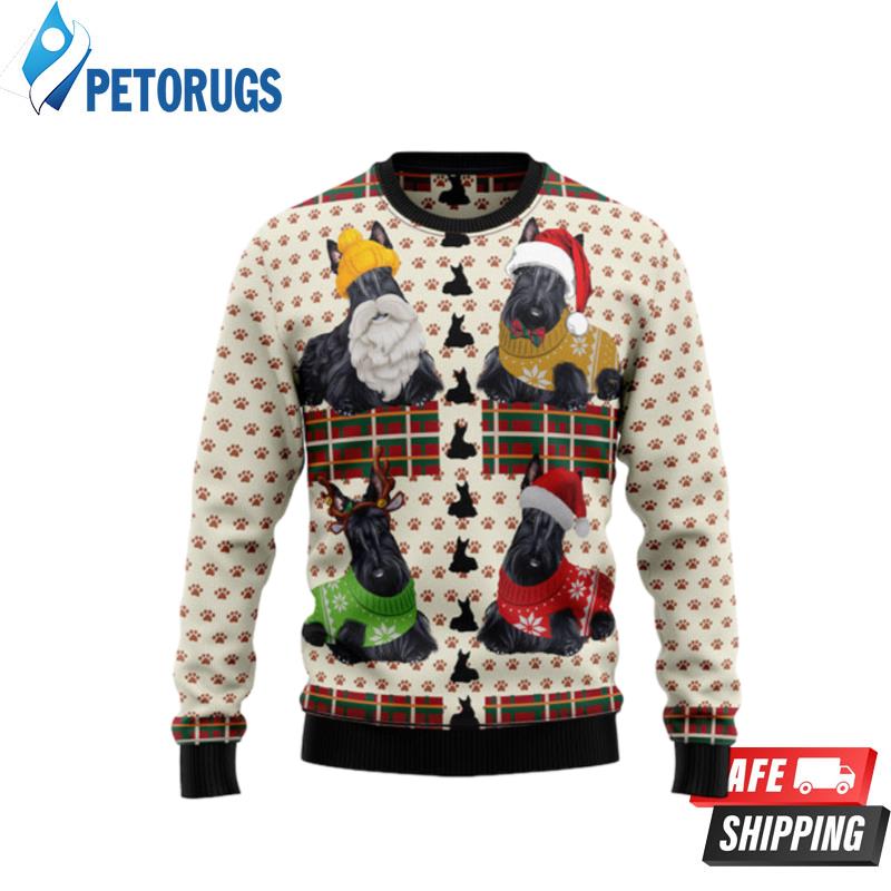 Scottish Terrier Christmas 1 Ugly Christmas Sweaters - Peto Rugs